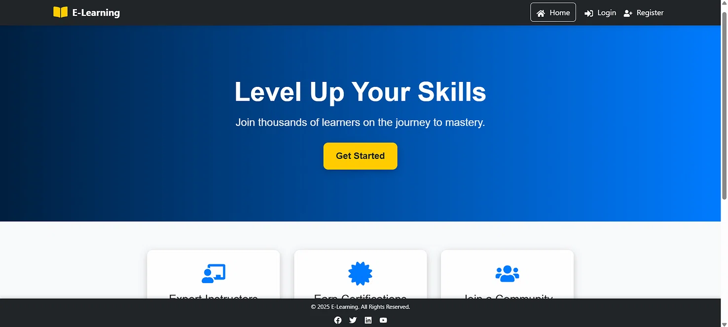 E-Learning Dashboard